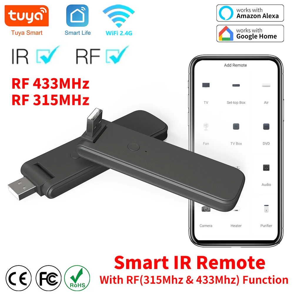 

Tuya WiFi IR Remote Control For Smart Home USB Power Supply for TV AC Air Conditioner Work with Alexa Google Home Yandex Alice