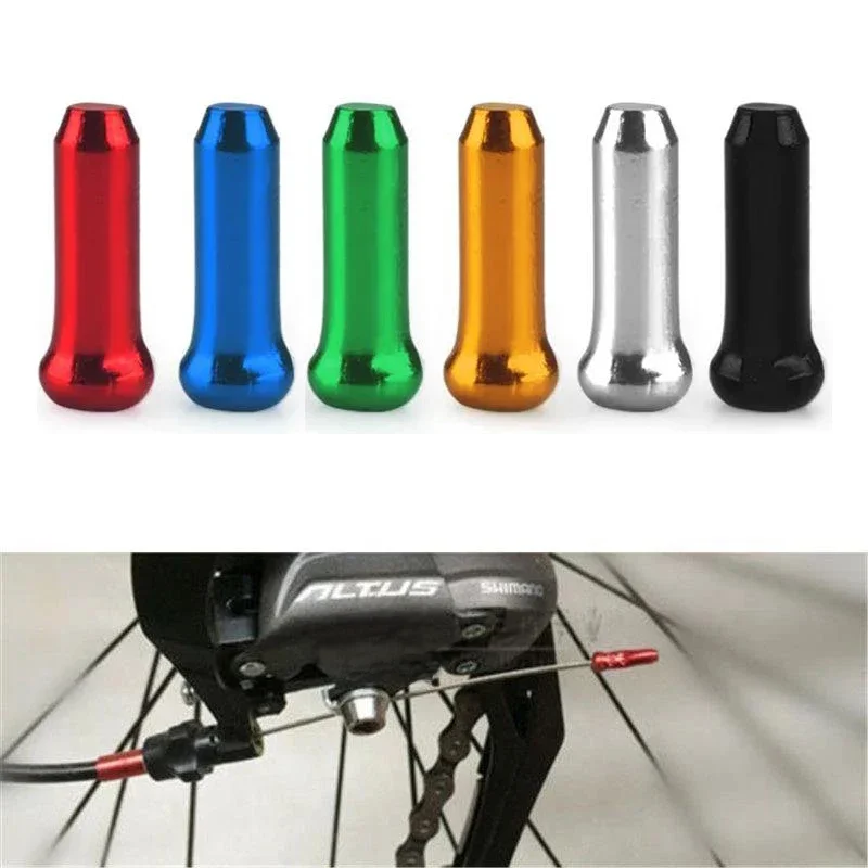 AliExpress 30/50/100Pcs Multiple Colors Aluminum Alloy Bicycle Brake Shifter Inner Cable Tips Wire End Cap