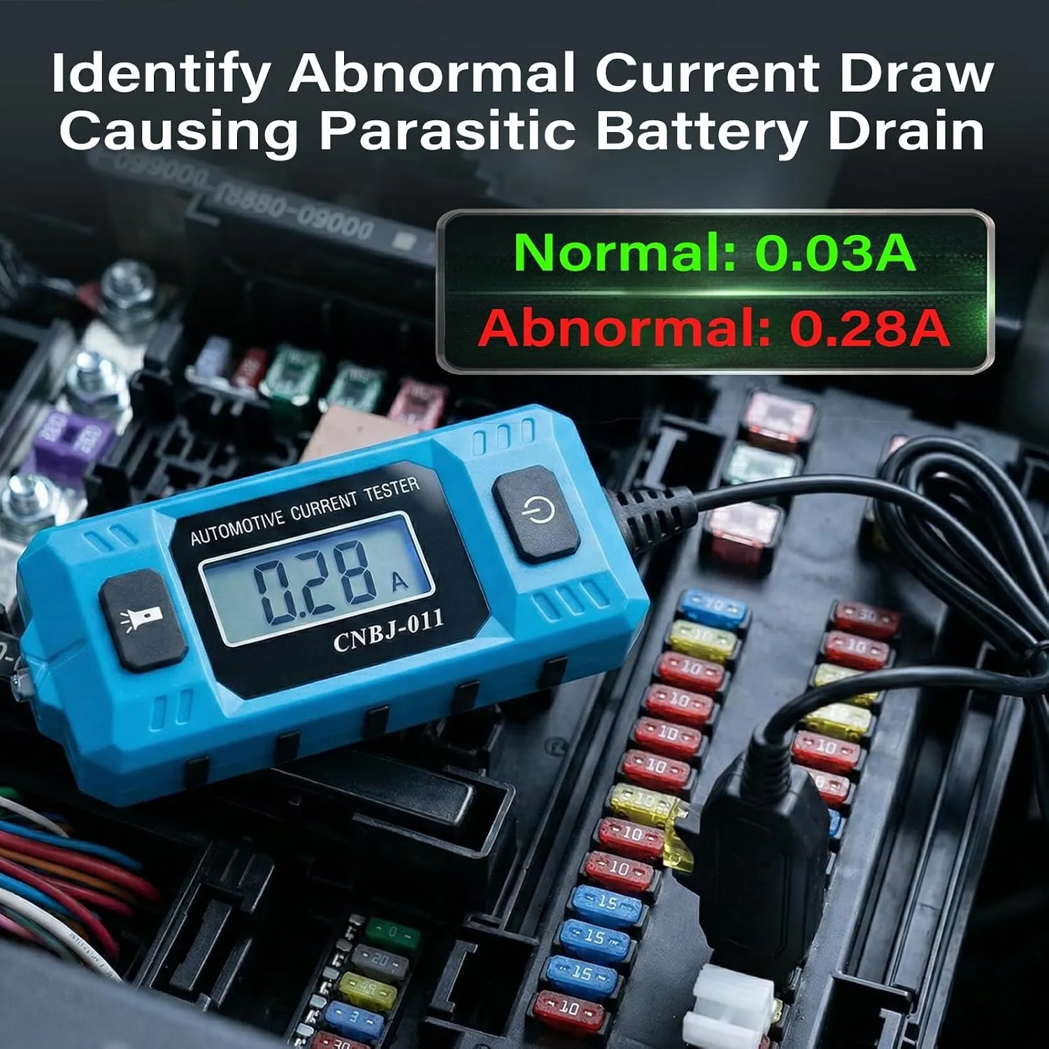 Automotive Current Tester Circuit Tester, Automotive Electric Circuit Tester with Voltage Display LED Light, Car Power
