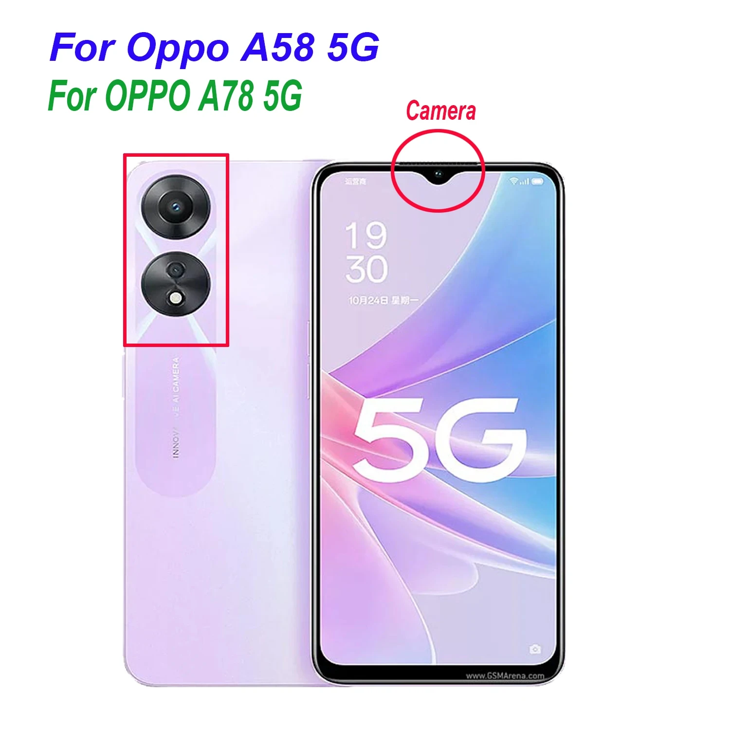 NEW For OPPO A78/A58 5G CPH2483 CPH2495 LCD Display Touch Screen Digitizer Assembly With Frame for OPPO A78 4G CPH2565 LCD OLED