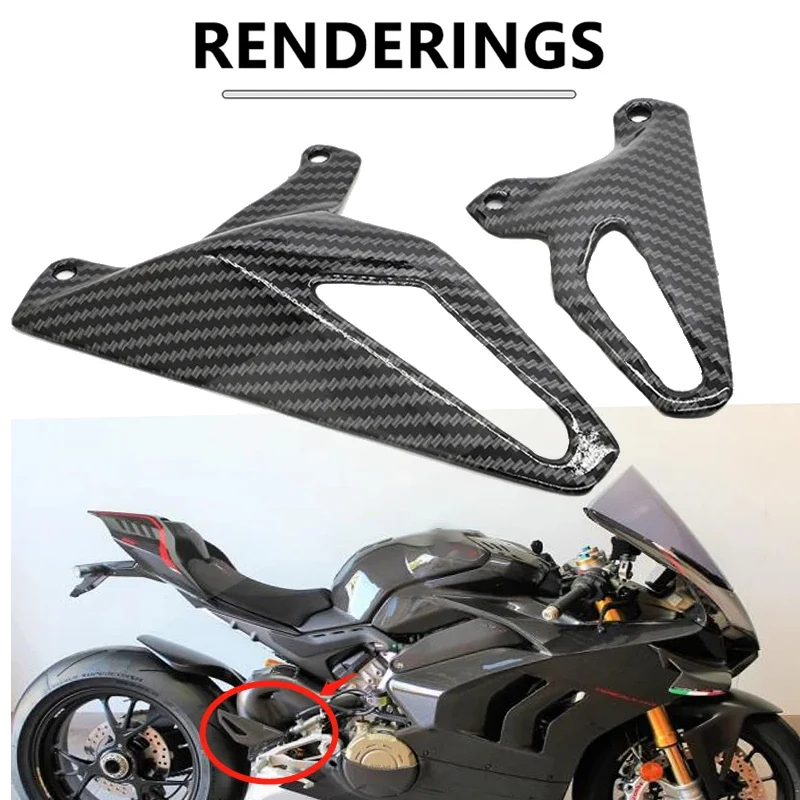 For DUCATI PANIGALE V4 V4S V4R Streetfighter V4/S ABS Carbon Fiber Accessories Motorcycle Heel Guard Protector Foot Wing Rearset