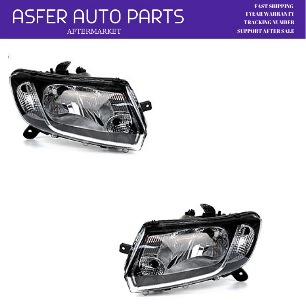 For Dacia Sandero II Left&Right Headlight with Daytime Running Lights 2012 - 2016 260601236R 26102037R