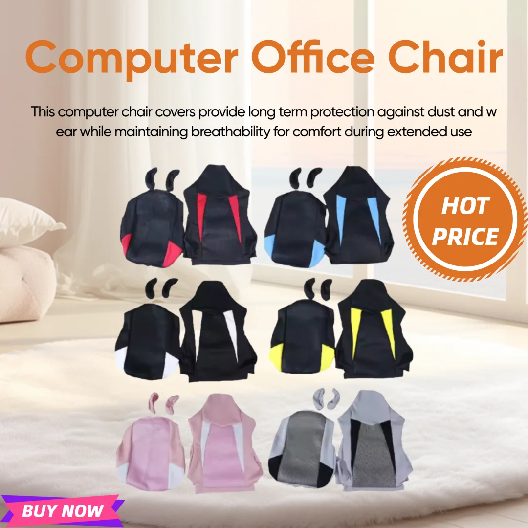 Gaming Chair Covers Breathable  Stretchable Ergonomic Removable Computer Office Chair Covers Easy Installation for Protect Chair