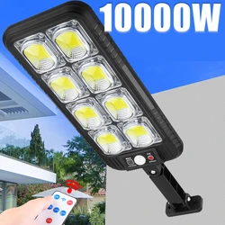 10000W New Outdoor Solar Street Light High Power Ultra Bright Human Sensing Waterproof Remote Control Courtyard Light Lighting