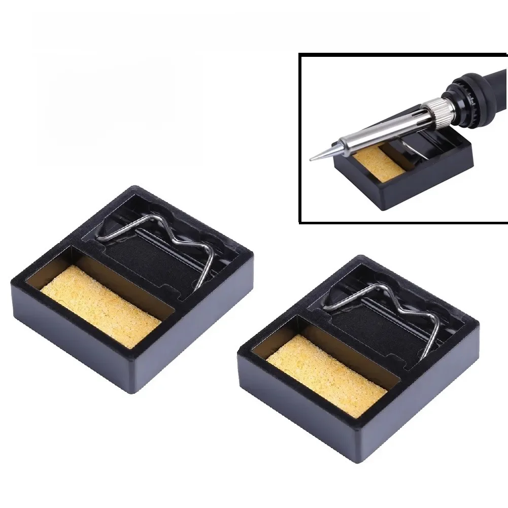 Mini support de fer à souder, 2 pièces, support de soudure avec éponge propre pour Station de soudage BGA, outils de réparation