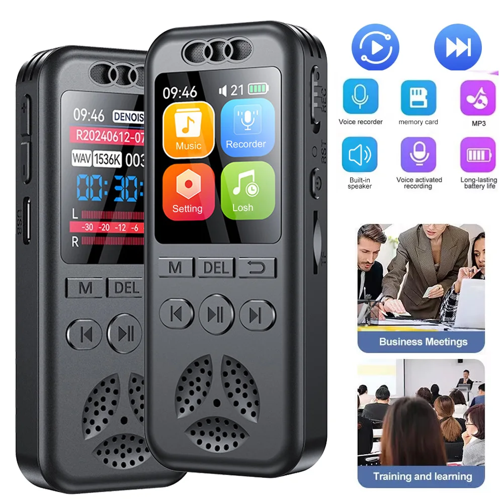 

Digital Voice Recorder Pen Portable Voice Activated Dictaphone Sound Recording Noise Reduction Long Time Recorder MP3 Player