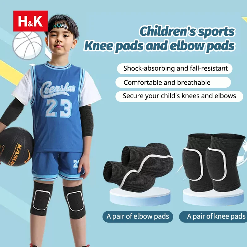 1Pair Thick Sponge Kids Knee Pads Elbow Knee Protectors ​Collision Avoidance Sport Protective Kneepad Skate Soccer Cycling