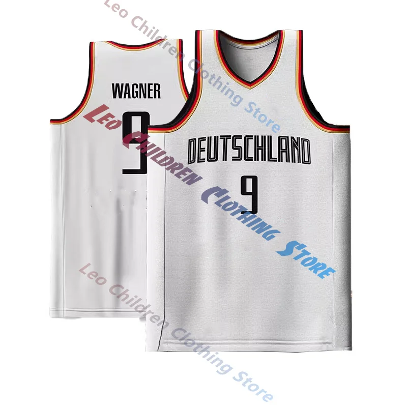 2024 German Basketball Jersey Summer Kids Basketball Vest Boys Breathable Men\'s And Women\'s Sleeveless Vest Training Sports Tops