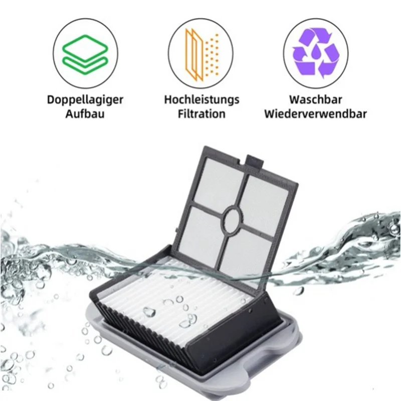 Reemplazo de filtro Hepa de cepillo principal desmontable para Xiaomi Roborock DYAD U10 WD1S1A, aspiradora inteligente inalámbrica en seco y húmedo