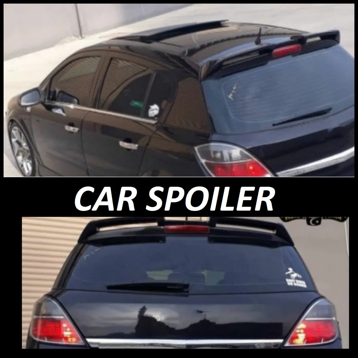 

For Opel Astra H Bat Style Fiber Spoiler Extension Fiberglass Body Kit Quality Roof Spoiler Car Accessories A+ Quality