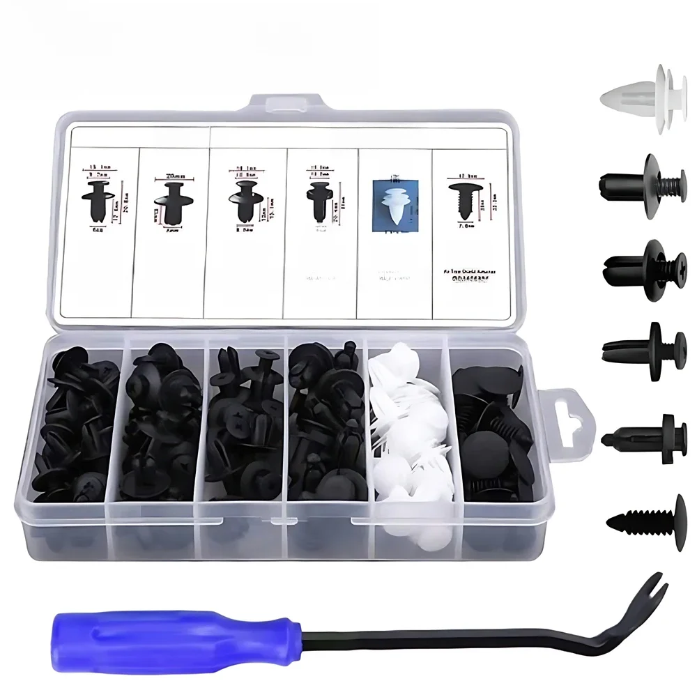 Auto Kunststoff Retainer Clips Automobil Kotflügel Push Pin Niet Tür Trim Panel Retainer Automobil Stoßstange Gemischte Größe Befestigungen Werkzeug