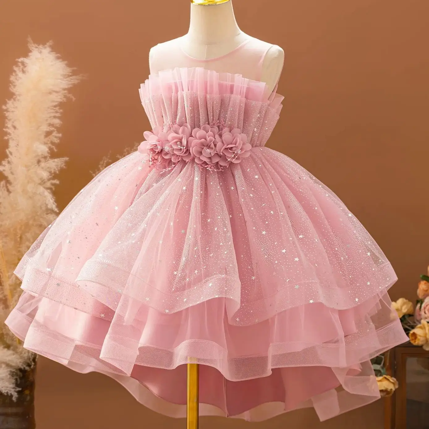 Prinzessin Kleid für Party Mädchen Tüll Kinder Kleidung Kind Geburtstag Kleider für Hochzeit Tutu Kleidung 4 bis 10T