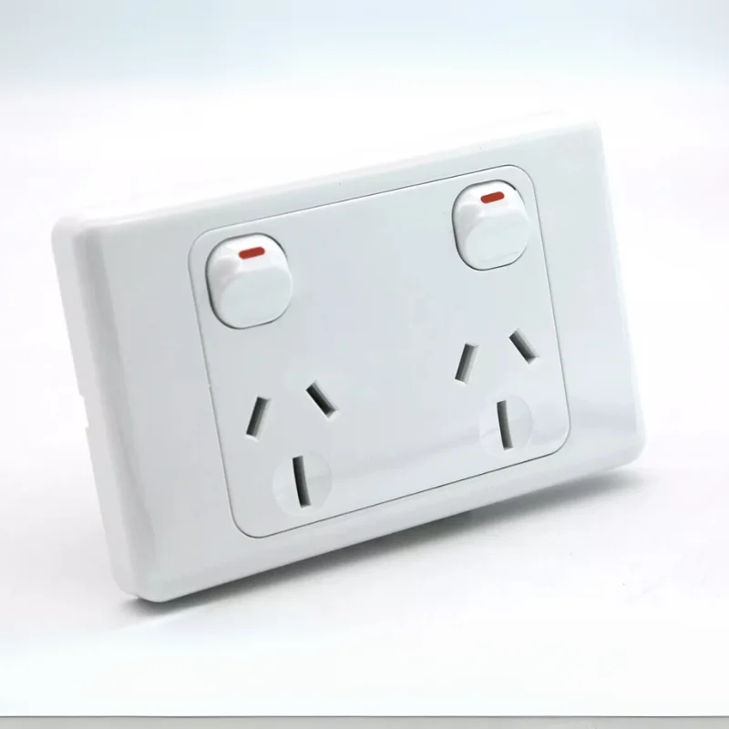 10A GPO نقاط الطاقة المزدوجة 240 فولت الاتحاد الافريقي الكلاسيكية مفتاح الإضاءة لوحة نوع-I مفتاح تحكم واحد دوللي الروك المرآب التوصيل نقطة