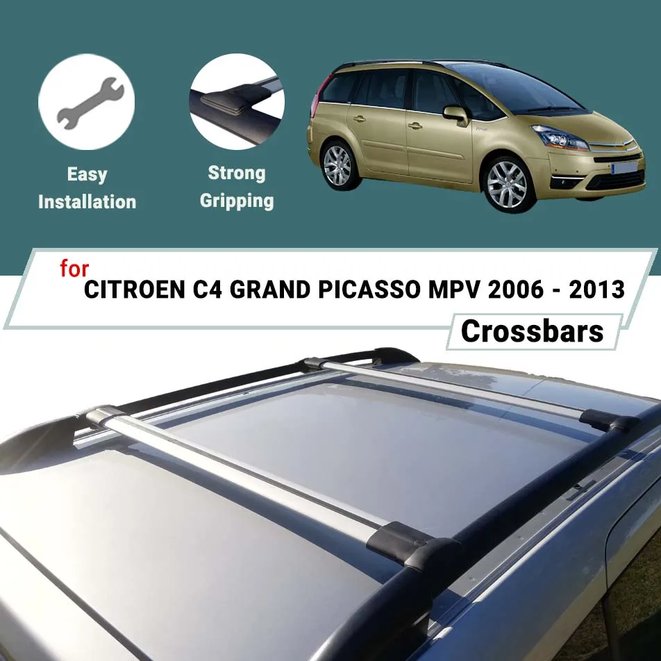 

BARS FOR CITROEN C4 GRAND PICASSO MPV 2006 - 2013 ALUMINUM ALLOY CROSS BAR CAR ROOF RACK LUGGAGE CARRIER CROSSBAR