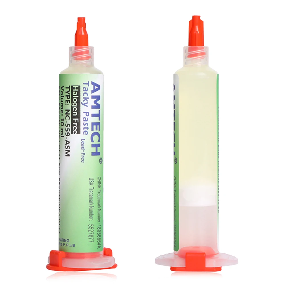 Original Amtech Nc 559 Flux Welding Flux 10ml Syringe Flux for Soldering and Soldering for Electronics Tools &BGA SMD PCB Repair