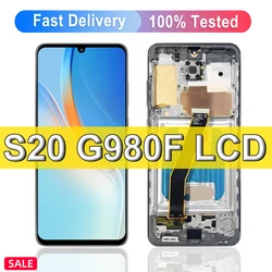 100% Tested TFT LCD For Samsung Galaxy S20 Display 4G 5G SM-G981B/DS G980F G981F with Frame Touch Screen Digitizer Replacement