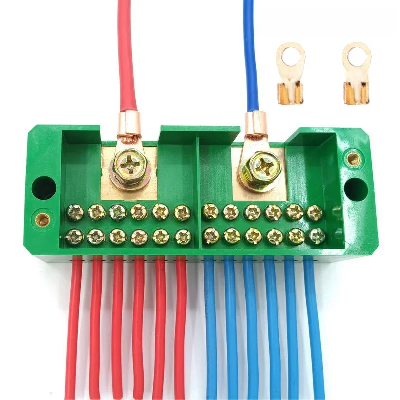 Boîte à bornes sortantes monophasé 2 entrées 4/6/8/12, boîte de distribution domestique, boîte de jonction, bornier 220 V