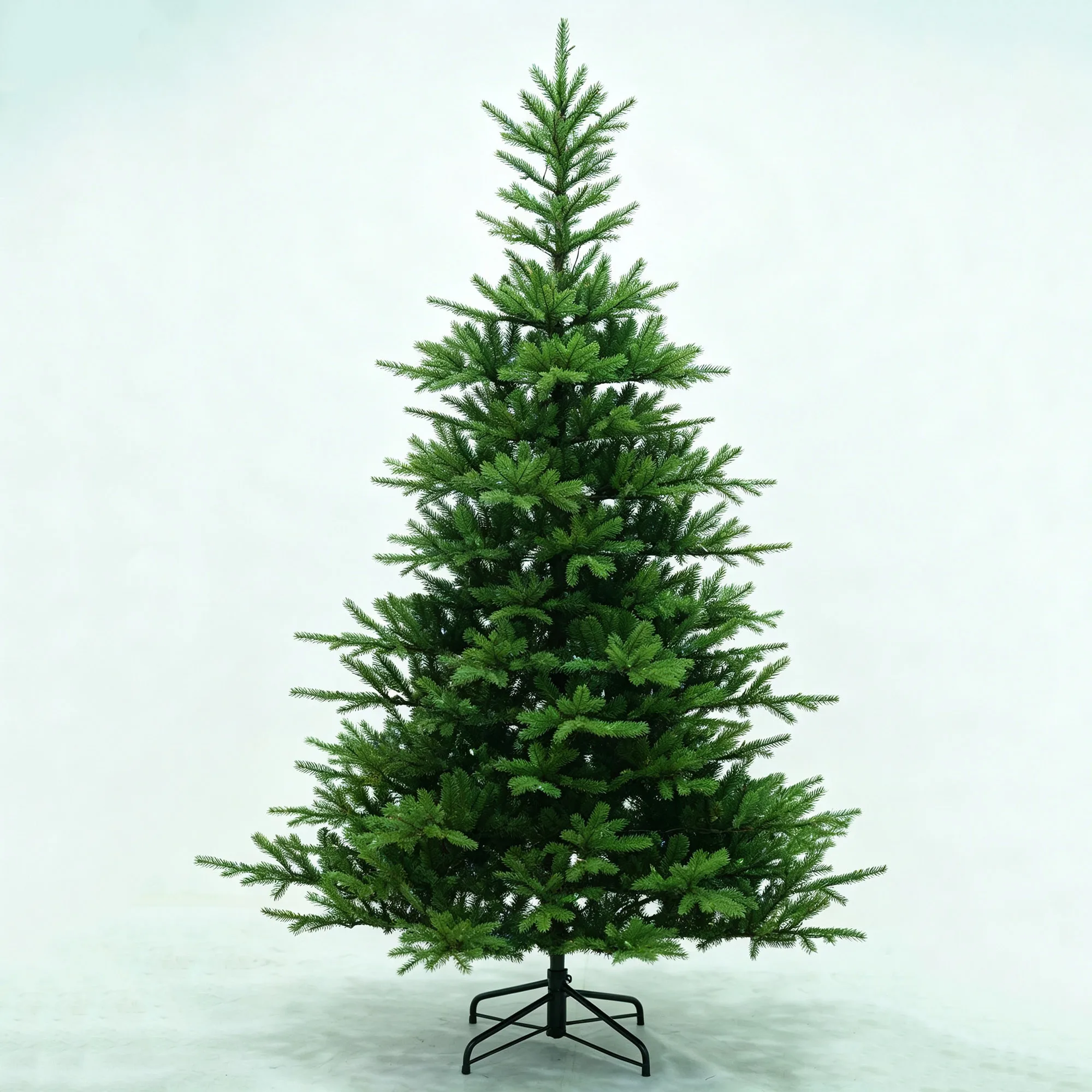 Albero di Natale artificiale HiMISS, albero natalizio realistico con rami in PVC e base in metallo robusta, facile da montare, ideale per decorazioni festive, altezza 1,5 m e 1,8 m.