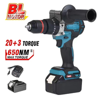 1500W Brushless Electric Drill 13MM 650NM Cordless Screwdriver Impact Drill Li-Ion Batteries Power Tool For makita 18v battery