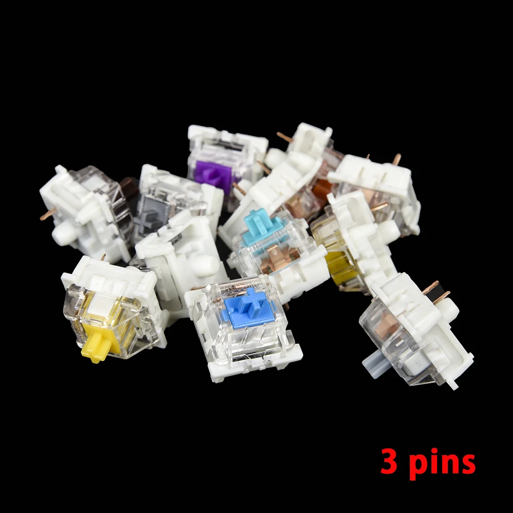 10Pcs Outemu Switch for Keyboard RGB SMD 3Pin Linear Tactile Clicky Silent Switches for Mechanical Keyboards Gaming Switch Game