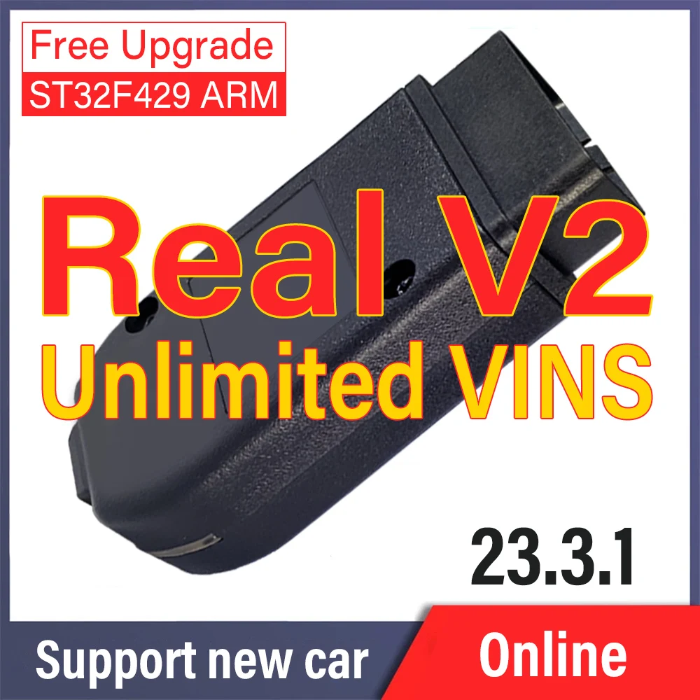 Диагностический Реал V2 1996-2023 обновление Unlimits с логотипом аппаратное обеспечение HEX V2 Usb интерфейс для Vag Com 23.3.1 VAG функция кодирования