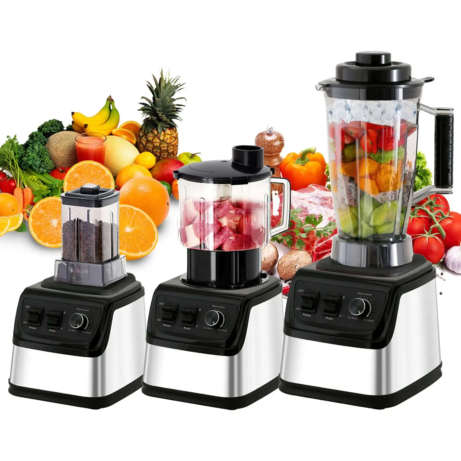 9500W power Blender Juicer Juicer Smoothie Maker 3in1 Table Blenders 3L Container Food Processor Blender for Ice Nut Fruit