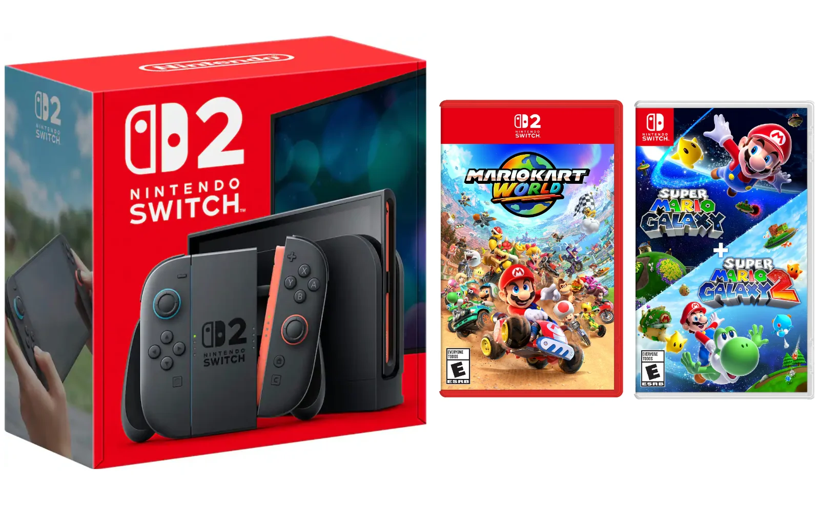 

Buy 10 Get 5 Free Nintendos Switch 2 Mario Kart World Super Mario Galaxy 1 & 2