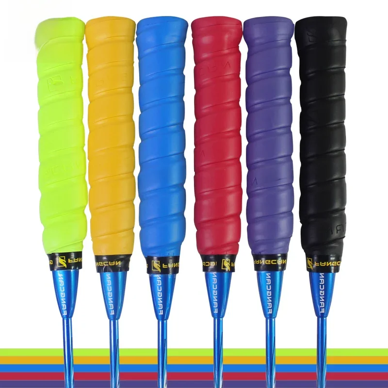 FANGCAN 6PCS Tacky PU Tennis Grip Cushion Badminton Squash Racket Over Grip z piankowym grzbietem — zdjęcie 2