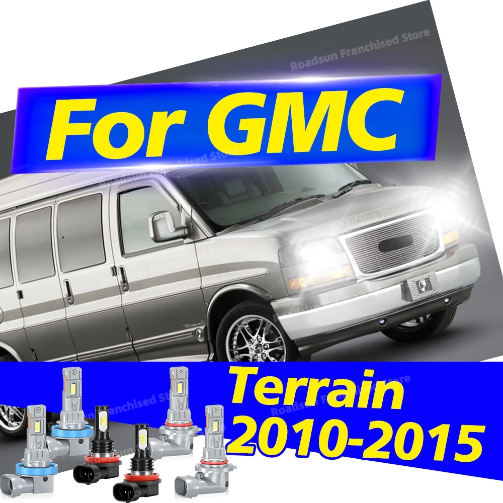 

2/6 шт. автомобильные светодиодные лампы для GMC Terrain 2010 2011 2012 2013 2014 2015 передние фары 30000LM противотуманные фары 6000K белый преобразование