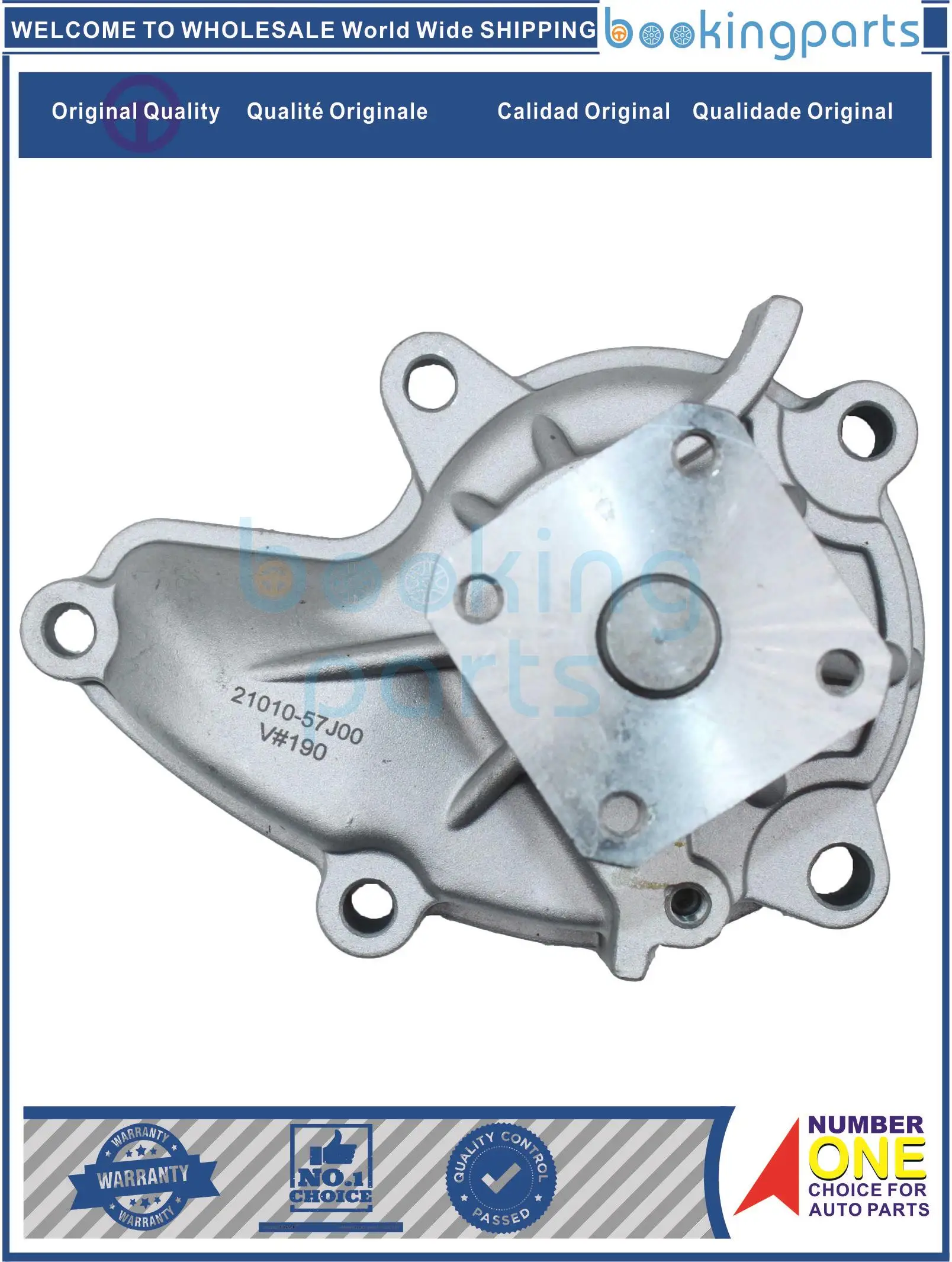 Bomba de agua para NISSAN PRIMERA CD20 P11 90-02 2.0L,SUNNY N14 90-00 2.0L,VANETTE HC23 95-99, GWN-52A,GWN52A,21010-57J00