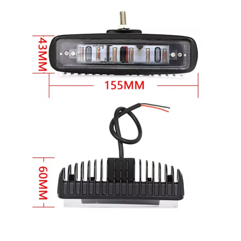 30W LED Forklift Safety Light Red Blue Line Warning Light Hazard Zone Marker Light for Truck Trailer Crane Construction Vehicle