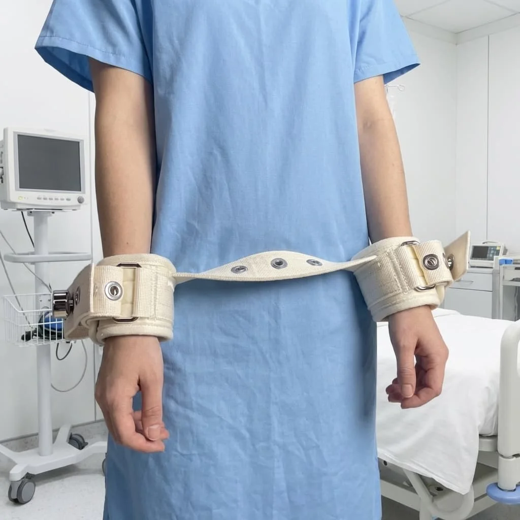 

Patient Restraints Medical Wrist Restraint Belt with Magnetic Lock Adjustable Hand/Ankle Restraint Strap for Asylum Health Care Psychiatric Safety Binding Ties