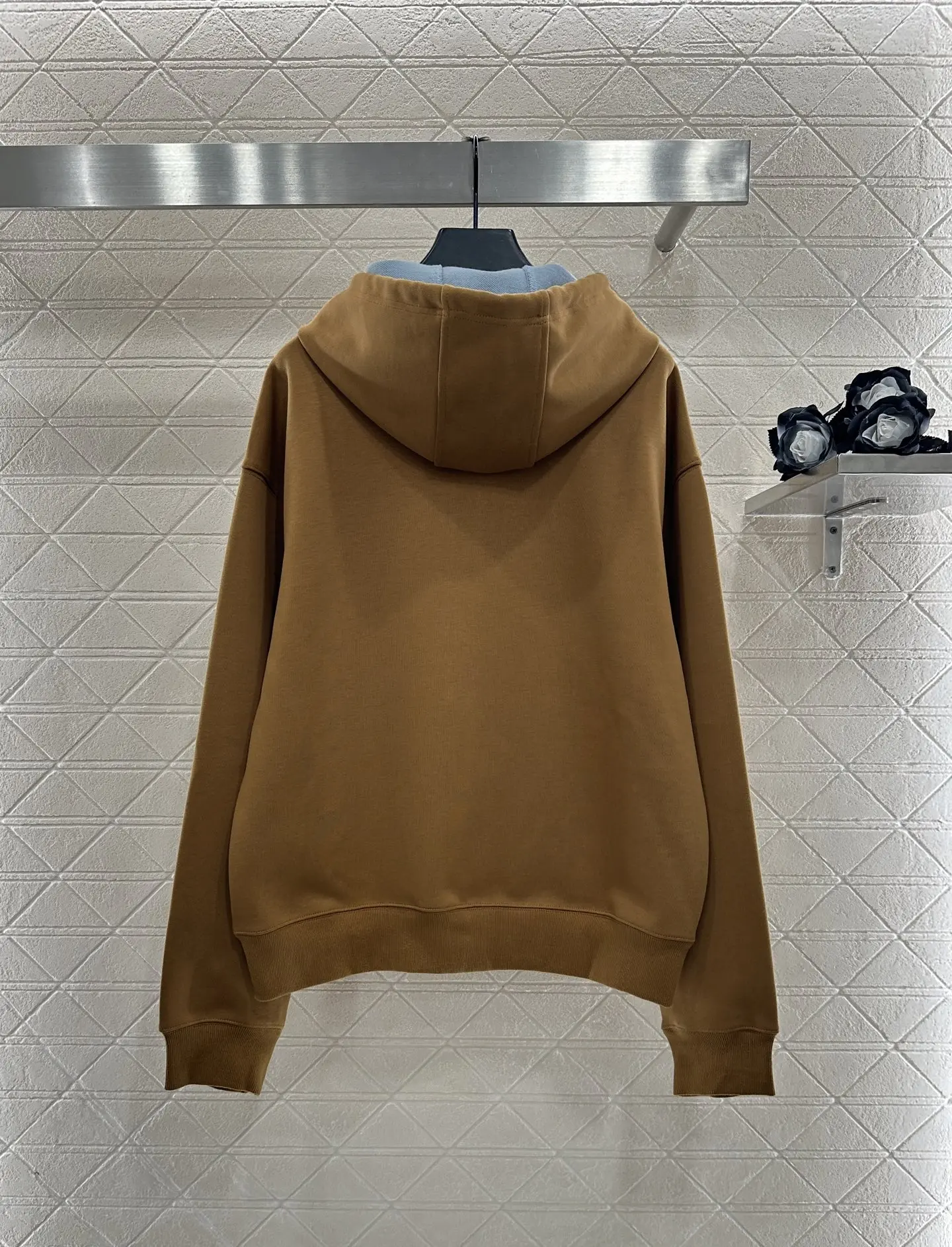 

2025 New Style 100% Cotton Hooded Zip-Up Drawstring Loose Jacket 339