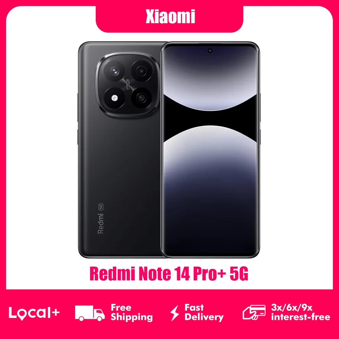 Image of Xiaomi Redmi Note 14 Pro Plus 5G NFC Smartphone Snapdragon ® 7s Gen 3 Bildschirm AMOLED 1,5K Zoll 120Hz Kamera 200 MP Akku