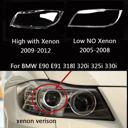 For BMW E90 E91 318I 320i 325i 330i 2005~2008 2009~2012 Car Headlight Lens Cover Lamp Shade Xenon Headlamp Shade Pc Lamp Shade