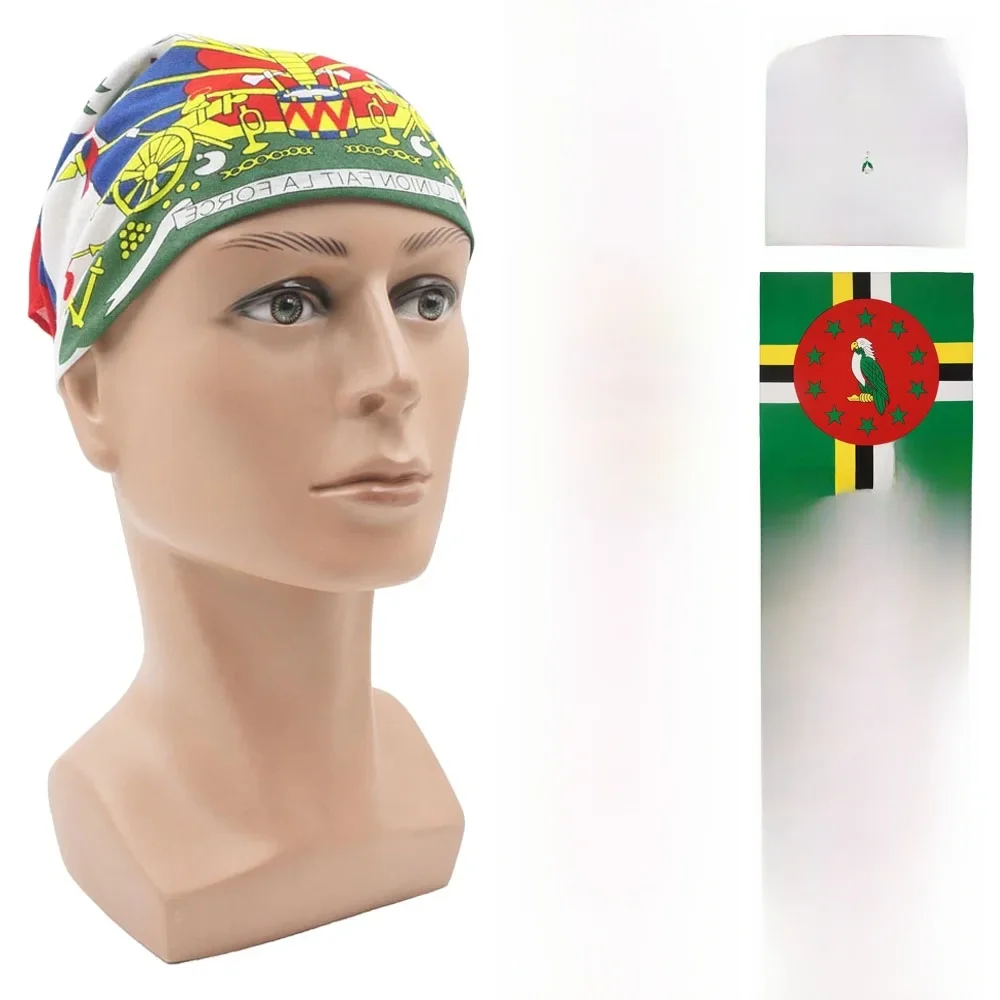 100% Katoen Bandana Jamaica Haiti Dominica Barbados St. Kitts Guyana Nationale Vlaggen Punk Sjaal Rijden Hoofdband Dansende Haarband - afbeelding 2