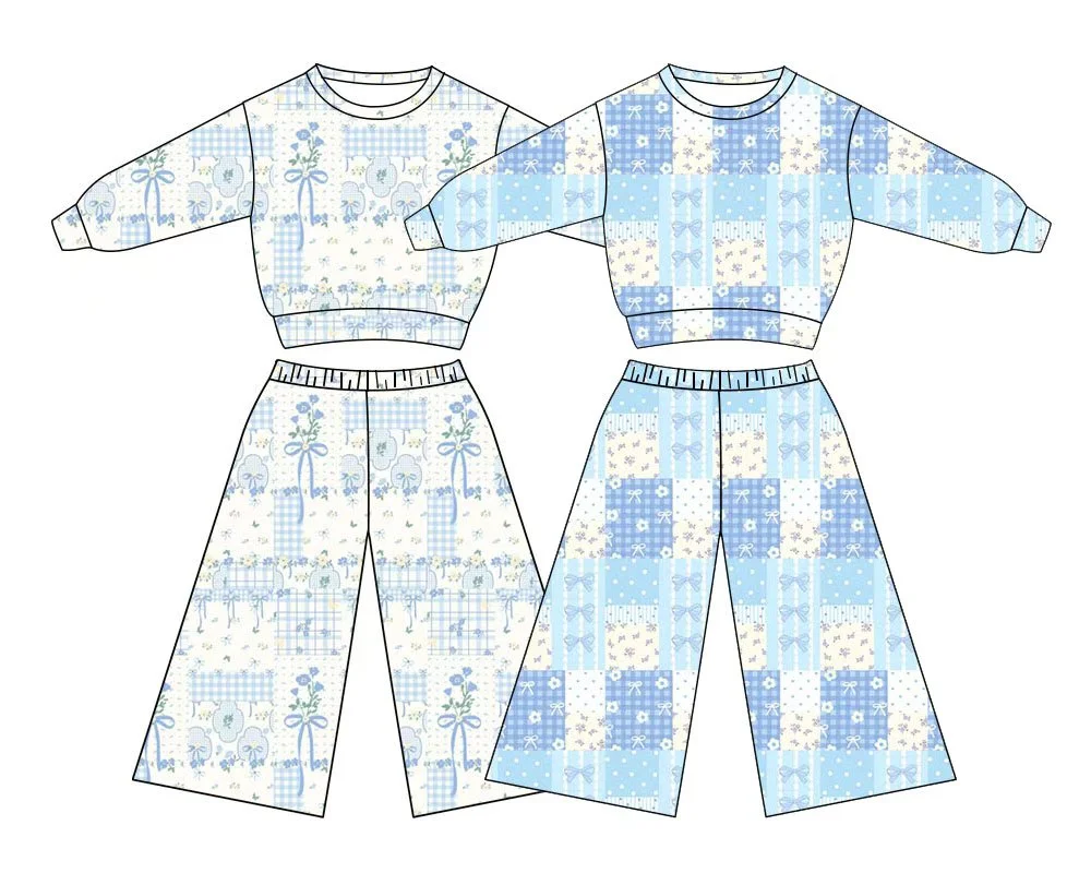 

Toddler Girls' Casual Long-Sleeved Jumpsuit with Floral Print - Boutqiue Girls' Set Long-Sleeved Jumpsuit Sister Outfit