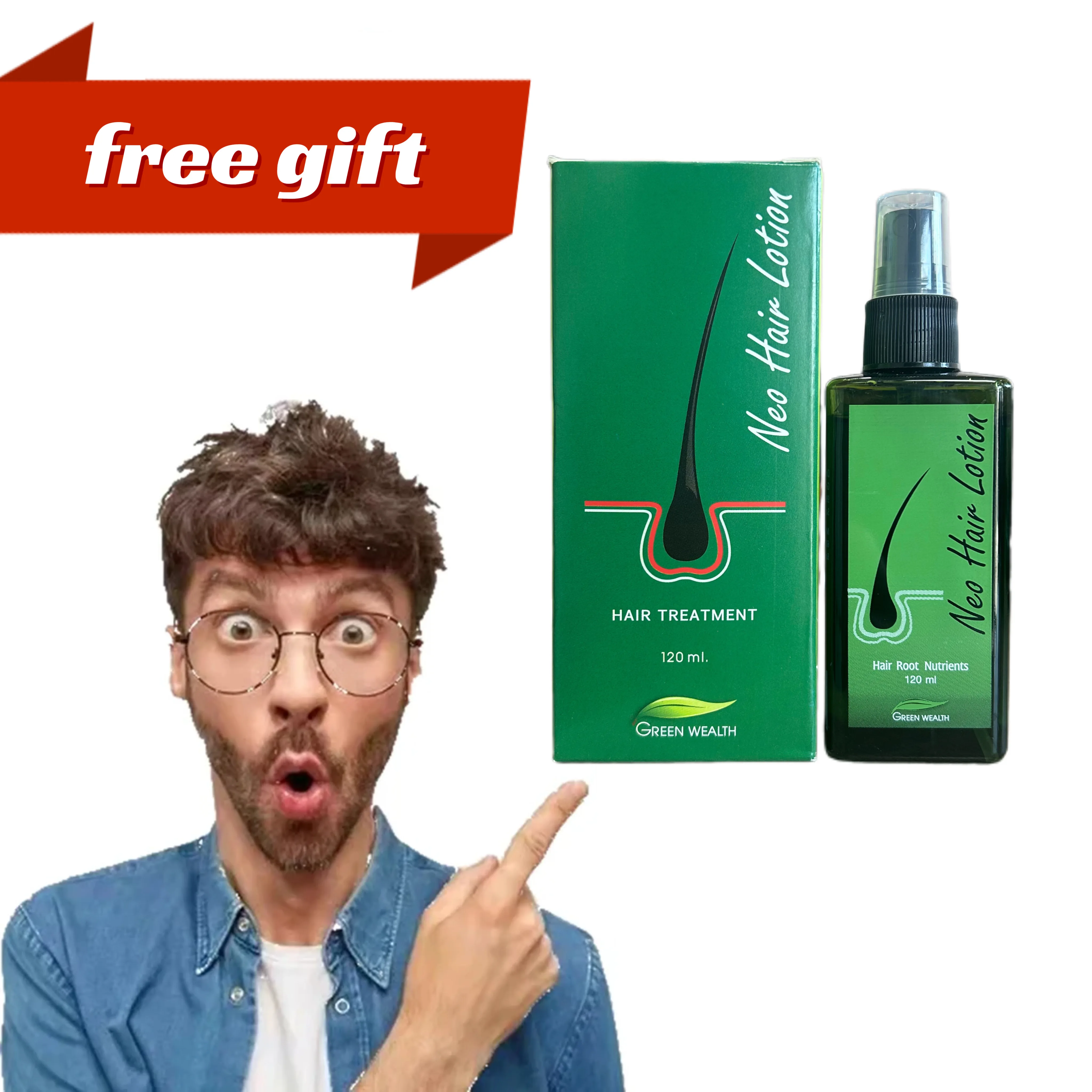 

120ml Ne Hair Lotion Hair Root HAIR BEARD SIDEBURNS LONGER Herbs 100% Original Thailand Free Gift