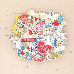 Percorso creativo 130 pezzi Scrapbooking Cardmaking Journaling carta stampata fustelle forme Ephemera Foil Designs abbellimenti