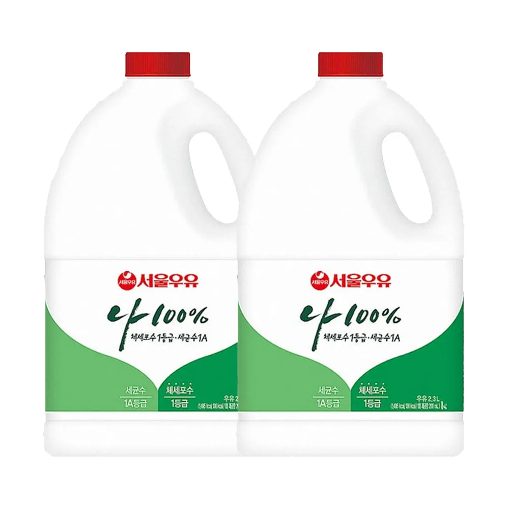 [냉장] 서울우유 나100% 우유 2300mlx2개