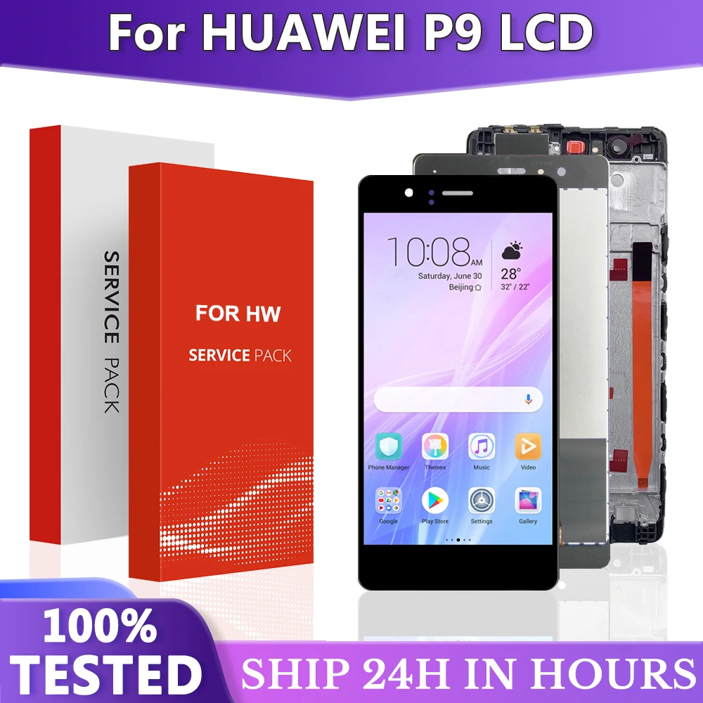 

5.2'' AAA Quality LCD+Frame For Huawei P9 EVA-L09 L19 L29 LCD Display With Touch Screen Digitizer Assembly Replacement