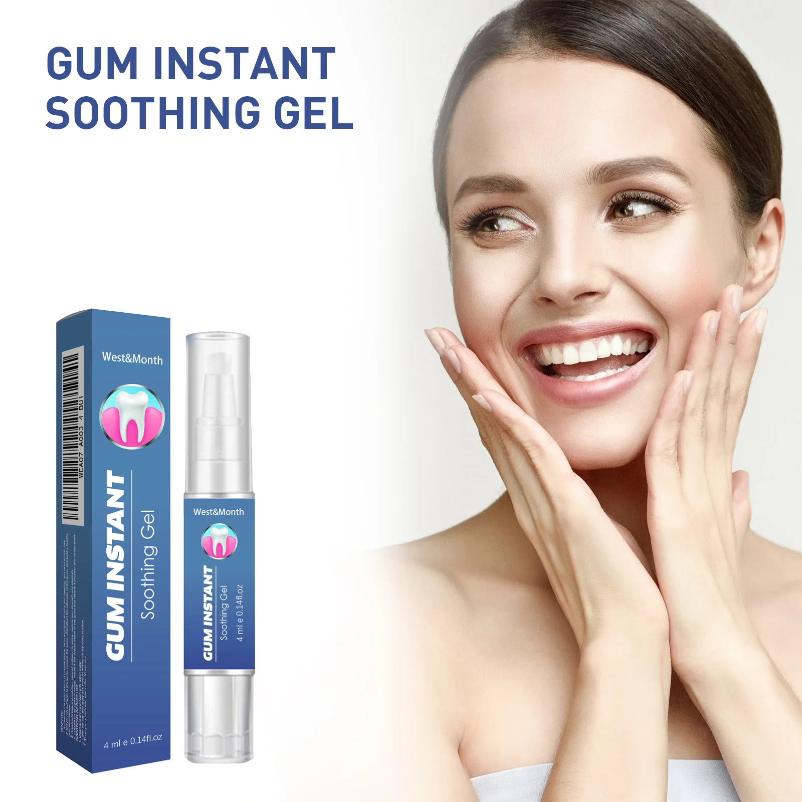 West&Month 4ml Gum Treatment Gel Soothe Antiseptic Refresh Bad Breath Oral Cleaning Remove Tooth Plaque Gum Recession Repair Gel