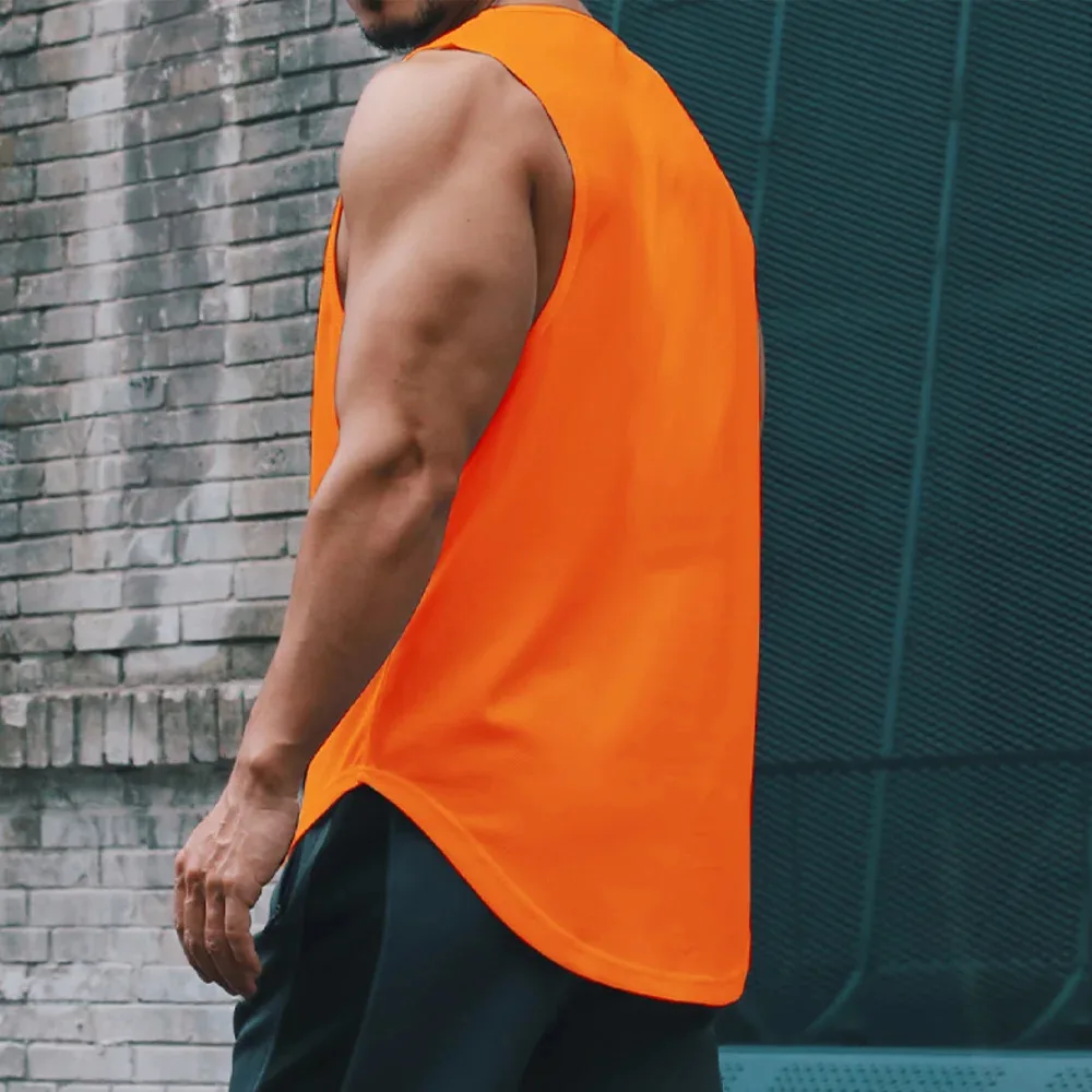 Camiseta sin mangas transpirable para hombre, chaleco de secado rápido cómodo para fitness al aire libre, camiseta informal de moda, top estampado