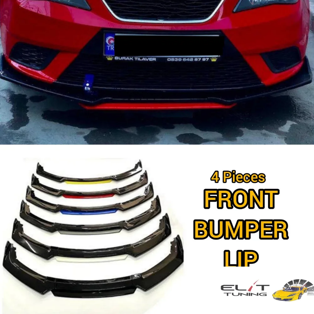 4 Piece Front Bumper Lip For Seat Leon 2012 2020 Accessories 5 Color Options Modified Spoiler Exterior Parts Under Bumper Tuning