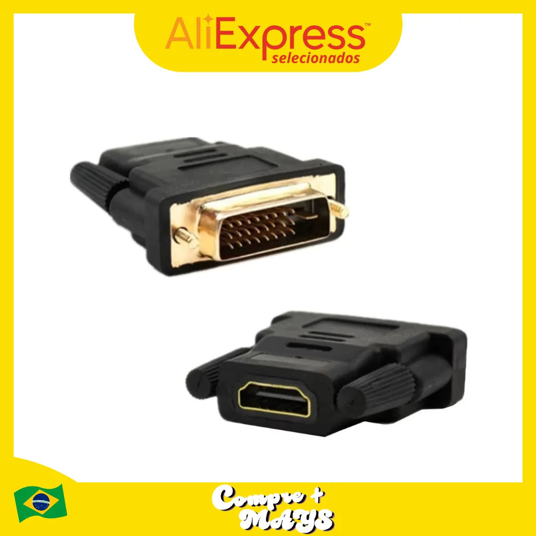 High Quality Compatible HDMI Female Male DVI-D Adapter for Monitor Connection TVs PCs Convert Video with Performance