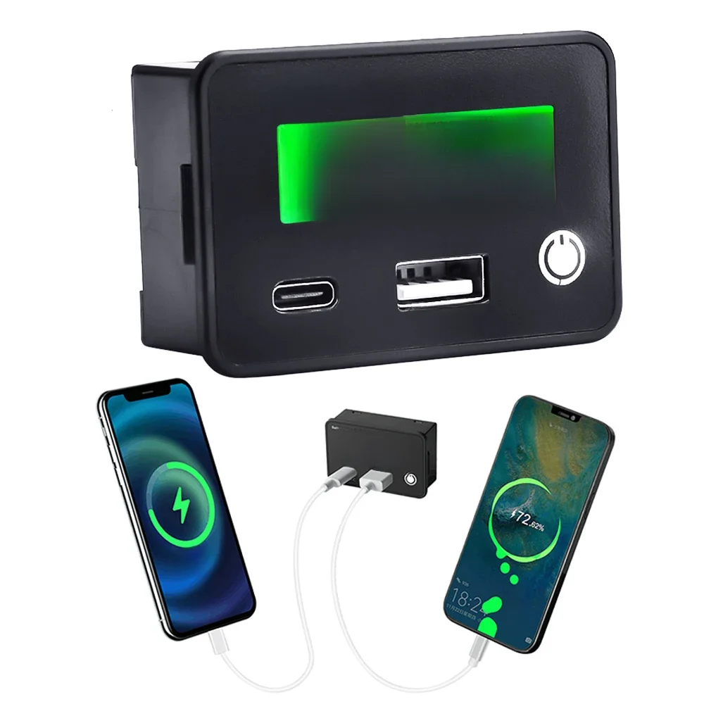 Indicateur de capacité de batterie DC8-30V, mesure plomb-acide/Lron-Lithium/Lithium ternaire avec USB3.0 et Tpye-C pour voiture et moto