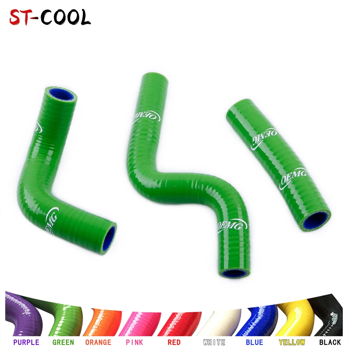 

FOR KAWASAKI KX80 1998-2000 / KX85 2001-2012 / KX100 1998-2012 Radiator Hoses Kit Silicone Tubes Piping 3Pcs 10 Colors