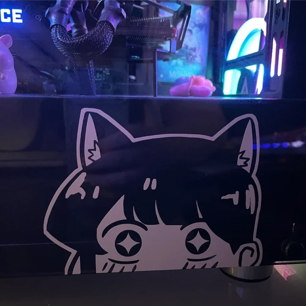 Anime Cute Car Window Sticker Vinyl Die-Cut Waterproof Decal Funny Exterior Decoration Accessories for MINI Cooper Golf 6