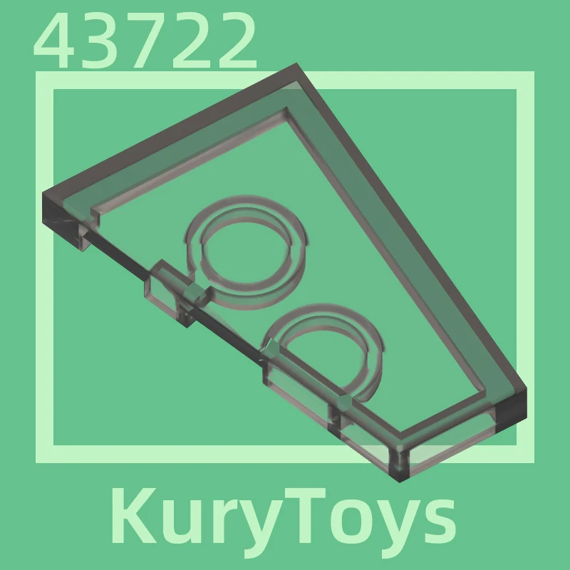 Kury Toys DIY MOC For 43722-Tile 10pcs Building block parts For Wedge, Tile 3 x 2 Right