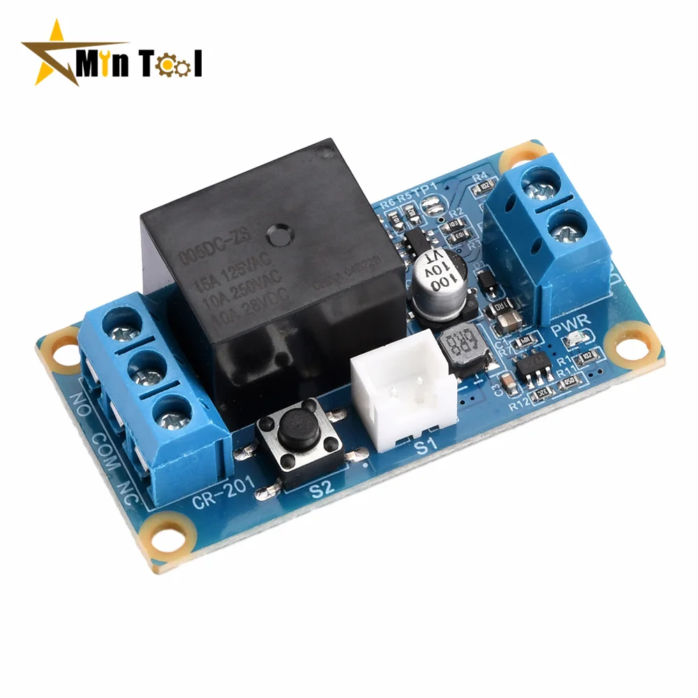 DC5-12V Latching Relay Module with Touch Bistable Switch MCU Control One Channel Relay Power Supply Accessories